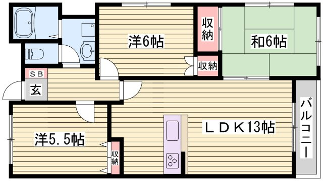 シャトレ２１の間取り