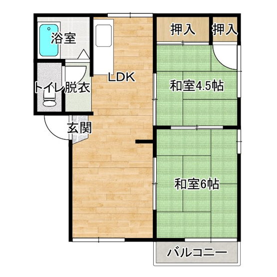 【間取り】 | コーポ田園