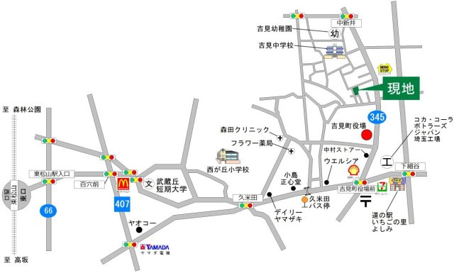比企郡吉見町大字下細谷 古民家の地図