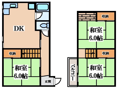 【間取り】 | 上四条町貸家