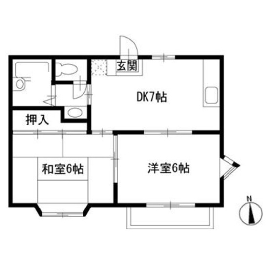 【間取り】 | 落合ハイツ | ※反転タイプ