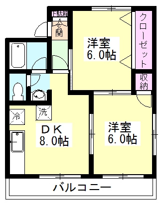 第１仲村マンションの間取り|ねこちゃんと一緒に住めるお部屋です
