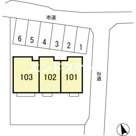 トレスコートの区画図|高崎、前橋、伊勢崎エリアのお部屋探しはエンドスケープまで！お客様の理想お聞かせ下さい♪