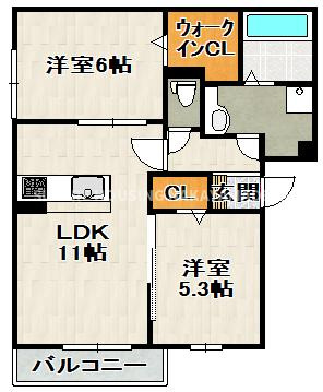 D-room昆陽北の間取り
