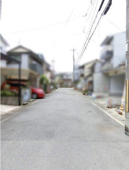 羽束師古川町　建築条件無土地の前面道路含む現地写真|ご自宅への送迎、駅での待ち合わせをご希望のお客様は事前にご連絡ください♪