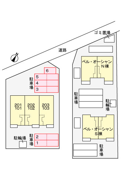 ベル・オーシャンの駐車場|駐車場