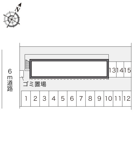レオパレスKENの区画図