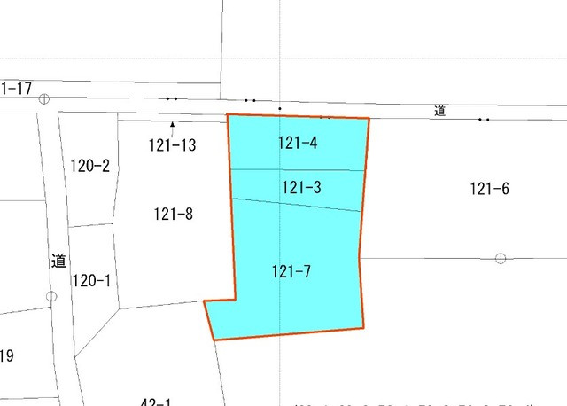 売地　内郷高坂町台の土地図|公図