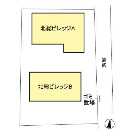 北総ビレッジ Aの区画図