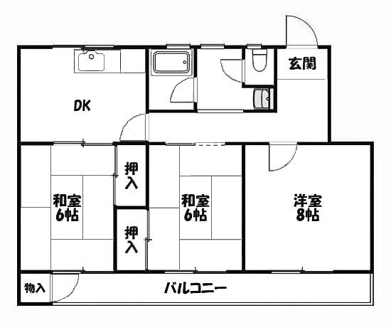 【間取り】 | 一言寺団地A1棟 | 専有面積60.50㎡