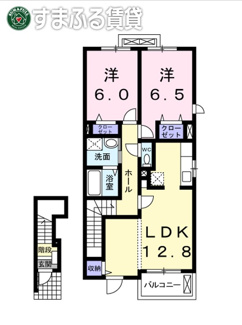 【間取り】 | アルバーダ　1　西尾市羽塚町