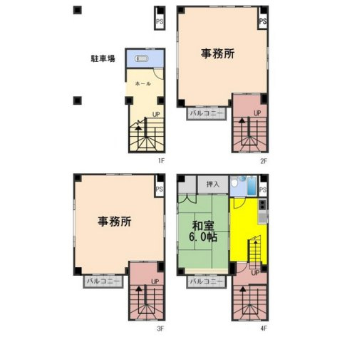 梅ケ枝町2丁目事務所の間取り