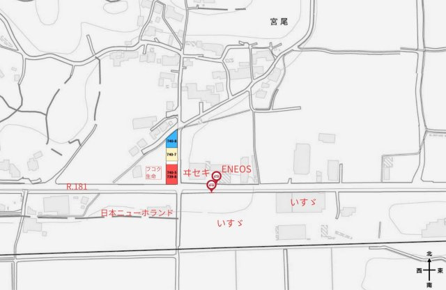 津山市宮尾　売地　740-5　112坪の地図