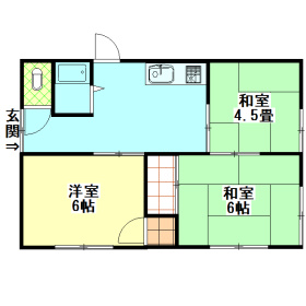 南美園町貸家の間取り
