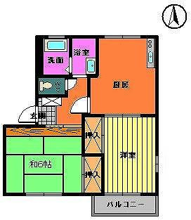 【間取り】 | フレグランス大町　B棟