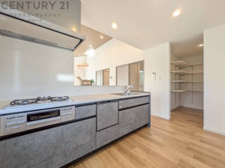 シンプルなデザインと使いやすさを兼ね備えた対面式システムキッチンは、効率的な作業スペースを提供し、家族やゲストとのコミュニケーションを促進します。