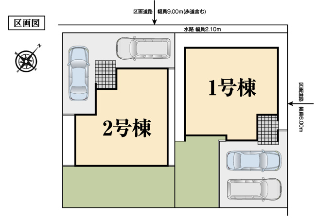 【区画図】 | 熊谷市石原　いろどりアイタウン　新築戸建　全2棟　01号棟