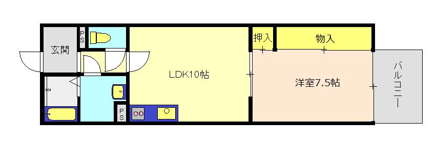 ツイン大開1号館の間取り