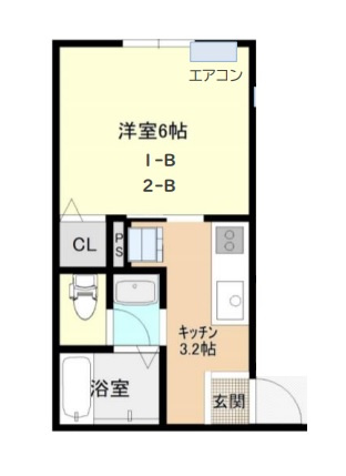 姫路市青山北１丁目のハイツの間取り