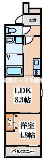【間取り】 | フジパレス八戸ノ里Ⅲ番館