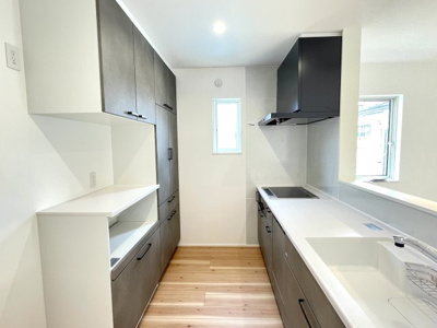 【キッチン】 | 【新築分譲住宅】 東根市中央 | カップボードが標準設備となっております♪