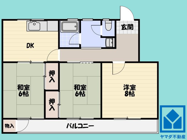 一言寺団地Ａ1棟の間取り