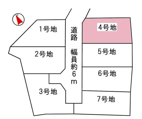 明石氏二見町福里2期　全7区画　第4号地　土地の土地図|●資料・カタログのご請求無料●現地見学可能●建築条件なしの為、お好きなハウスメーカーにて建築可能です。