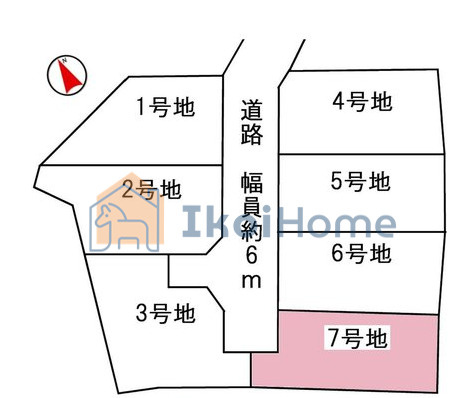 明石市二見町福里2期　全7区画　第7号地　土地の土地図|●資料・カタログのご請求無料●現地見学可能●建築条件なしの為、お好きなハウスメーカーにて建築可能です。
