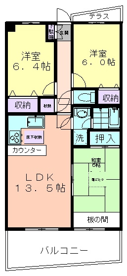 グランディパークの間取り