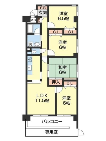 チサンマンション紀の川の間取り