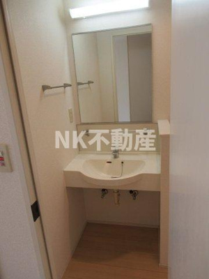 【洗面所】 | シンワ・パーレ（弥刀賃貸） | 脱衣スペースもあります