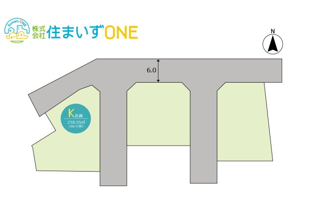 【土地図】 | 山形市大字志戸田☆全8区画☆　K区画 | K区画の区画図です(^^♪