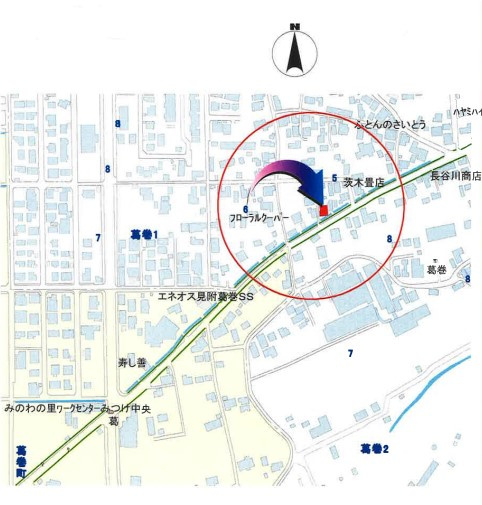 見附市葛巻1丁目　売土地の地図