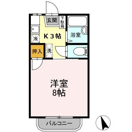 コーポあいB棟　の間取り