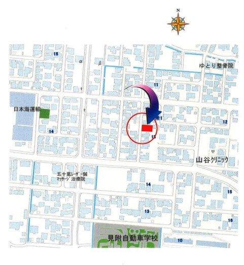見附市本所1丁目　売土地　建築条件付きの地図