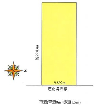 見附市今町3丁目　建築条件付きの区画図