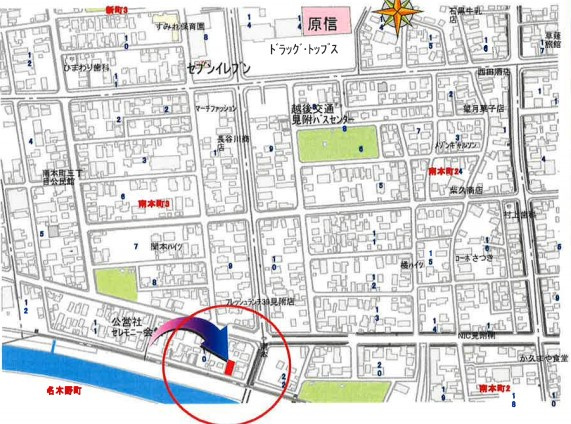 見附市南本町3丁目１０－６　売土地の地図