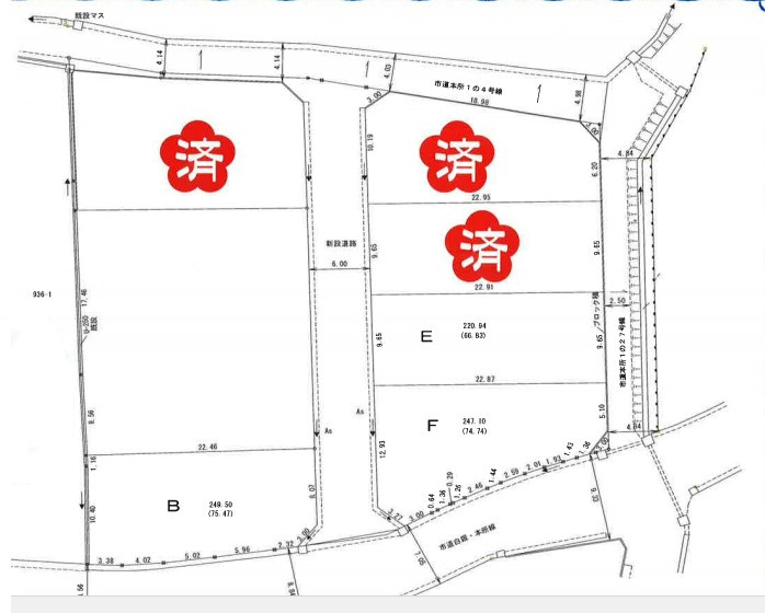 リバブル本所１　建築条件付きの区画図