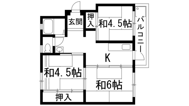 【間取り】 | 宝梅園6号棟