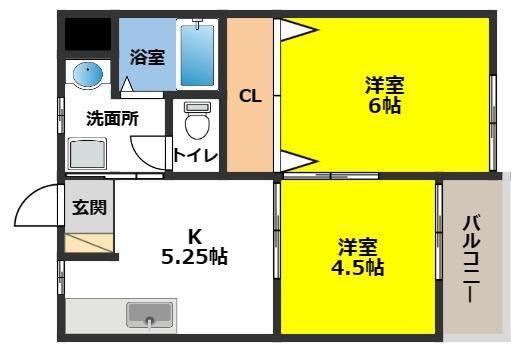 ロイヤルヒルズ南仙北の間取り