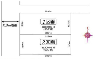 【土地図】 | 坂戸市石井　建築条件なし売地　東武東上線『北坂戸駅』バス10分　【勝呂小学区】