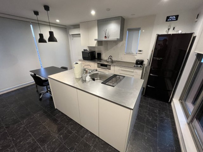 【キッチン】 | 東広島市八本松飯田5丁目 | アイランドキッチンで開放感のあるお洒落なキッチン