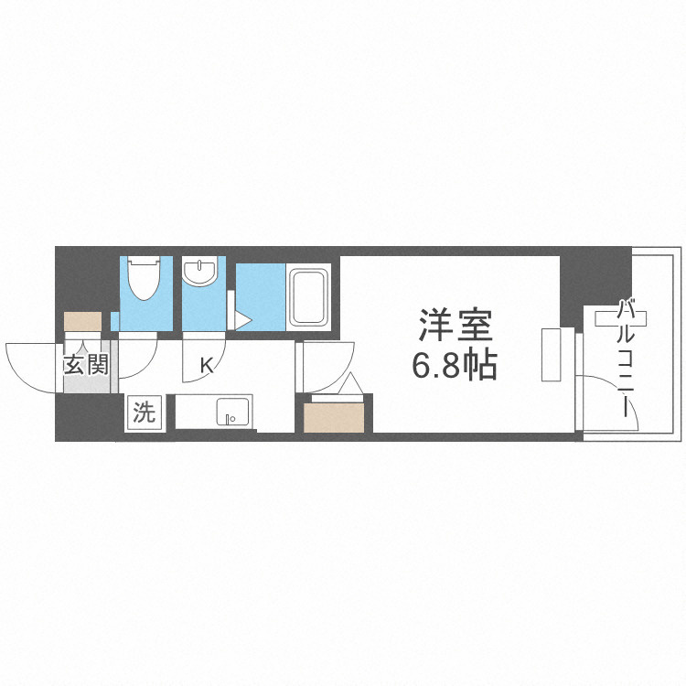 プレサンス大国町アドロッソの間取り
