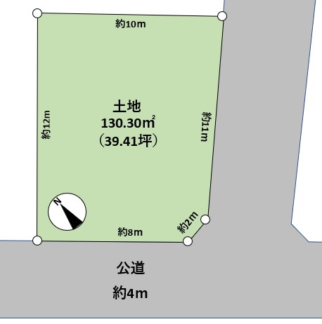 春日台売地の土地図