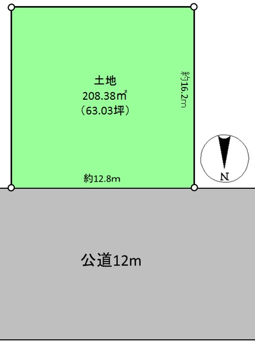 大井南63売地の土地図