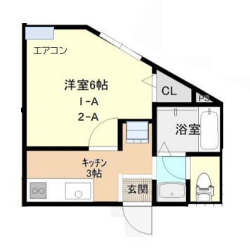 姫路市青山北１丁目のハイツの間取り