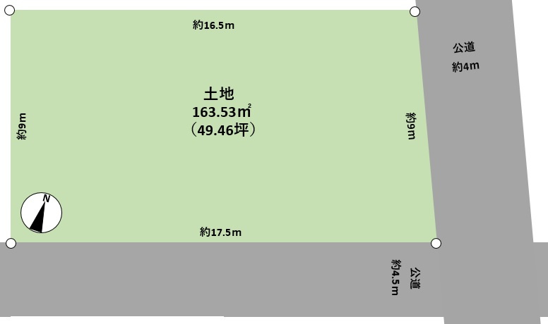 西ノ浜売地の土地図