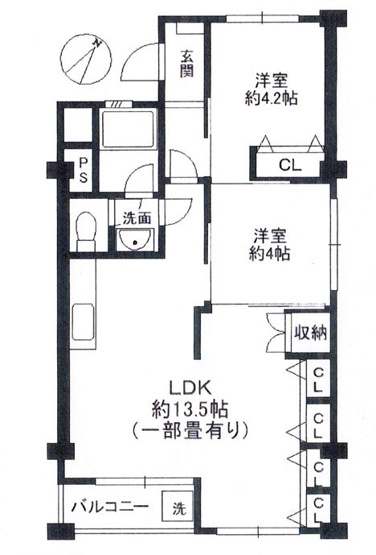 【間取り】 | 泉ヶ丘コーポラスB棟