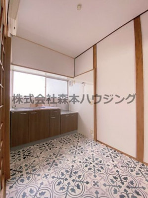 【居間・リビング】 | 　北岸和田貸家 | 使いやすいキッチンスペースです