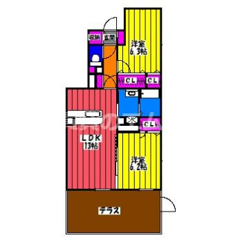 【間取り】 | グランドゥール板付 | グランドゥール板付の間取り